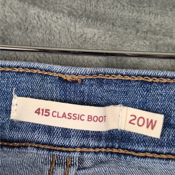 Levis 415 Classic Bootcut Jeans 20W Denim Medium Wash High Rise Stretch Western - Picture 2 of 10